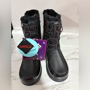 Thermolite Kids Waterproof Black Boots